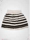 Jupe boule imprimé "Stripe" rayures noires