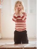 Tee-shirt imprimé "Stripe" rayures rouges manches longues