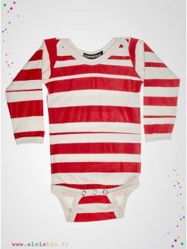 Body enfant imprimé "Stripe" rayures rouges