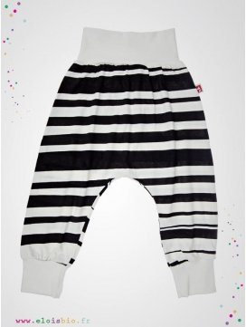 Pantalon Baggy "Stripe" rayures noires