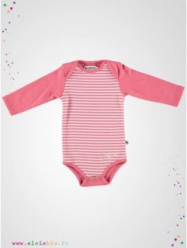 Body enfant rayé rose