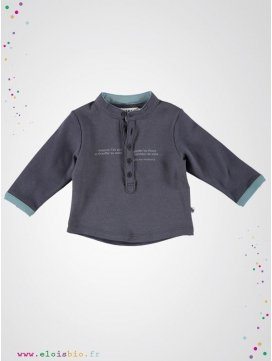 T-shirt enfant col Tunisien gris