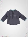 T-shirt enfant col Tunisien gris