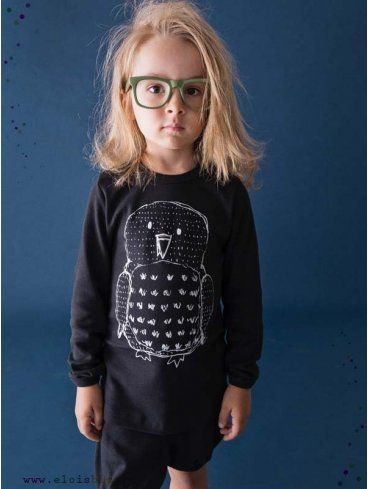 tee-shirt-enfant-noir-imprime-hibou-coton-bio-aarrekid