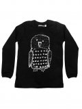 tee-shirt-enfant-noir-imprime-hibou-coton-bio-aarrekid
