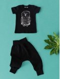 tee-shirt-enfant-noir-imprimé-hibou-coton-bio-aarrekid