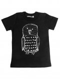 tee-shirt-enfant-noir-imprimé-hibou-coton-bio-aarrekid