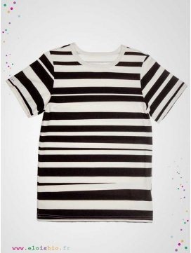 Tee-shirt imprimé "Stripe" manches courtes