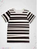 Tee-shirt imprimé "Stripe" manches courtes