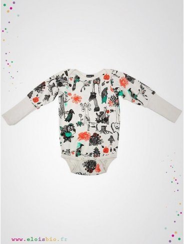 body enfant enchanted forest coton bio de qualite Aarrekid