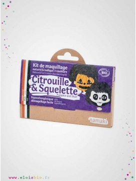 Kit de maquillage 3 couleurs bio Citrouille & Squelette