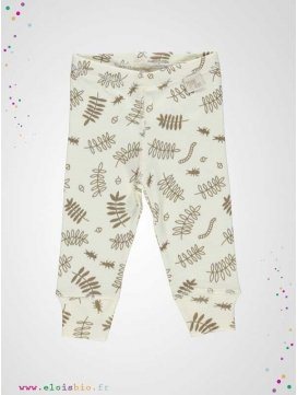 Legging enfant lait imprimé feuilles