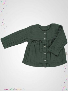 Blouse enfant 5 boutons sapin