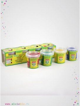Pâtes à modeler enfant rouge, jaune, vert, bleu