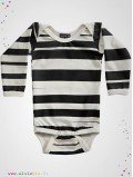 Body enfant imprimé "Stripe" rayures noires