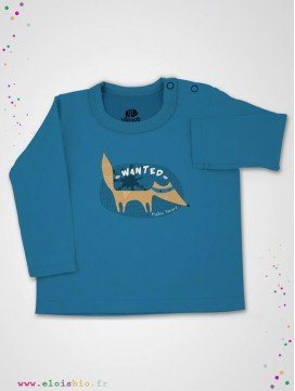 eloisbio-ts340 tee shirt bleu ma++ªtre renard