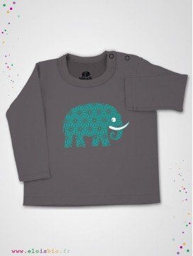 eloisbio-ts440 tee shirt taupe +´+¢l+´+¢phant pop