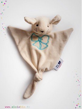 Doudou Souris Noeud coton bio france