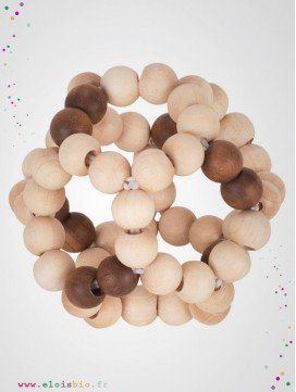 Hochet balle flexible en bois