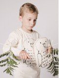 Coussin Hibou Blanc coton bio fabrication europe