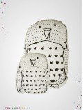 Coussin Hibou Blanc coton bio fabrication europe