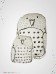 Coussin blanc imprimé Hibou coton bio