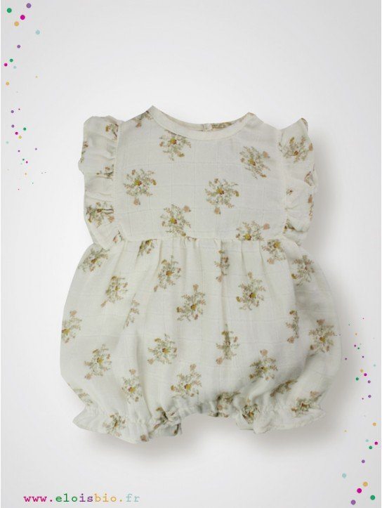 Combinaison Bio à Smocks pour Bébé Fille - Oeuf NYC - Prairymood