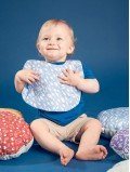 Bavoir bébé et enfant imprimé automnal chene