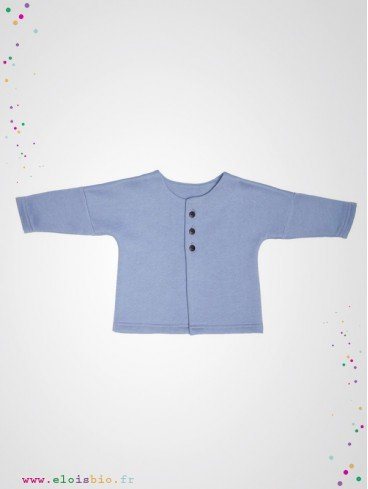 Veste kimono bébé rose coton bio