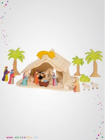 Crèche de Noël / Maison de poupée en bois