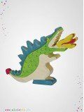 Dragon vert en bois