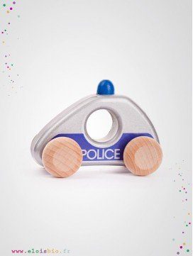 Voiture de police en bois