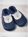 Chausson en cuir Kitty Bleu