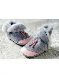 Chausson Cuir Souple Fourré - Chaussons Fourrés