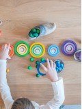 Anneaux gigognes jeu enfant bois naturel