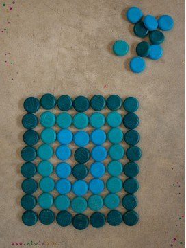 Mandala 36 pièces bleues