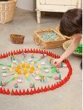 Mandala feu jeu enfant bois naturel