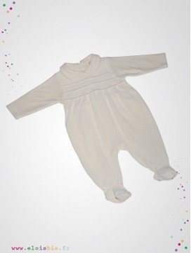 Pyjama bébé velours de coton bio