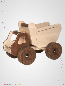 Camion benne jeu enfant en bois naturel