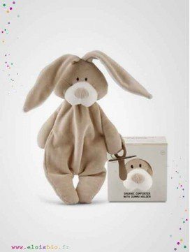 Doudou attache-tétine Lapin
