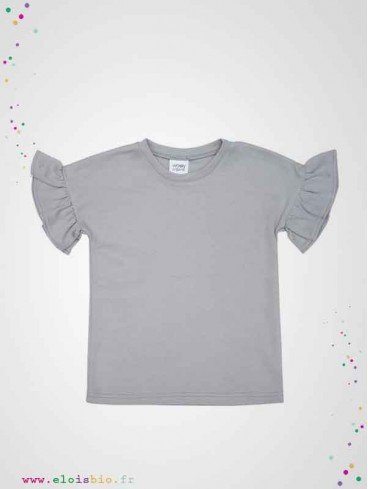 T-shirt enfant à manches volants en coton bio