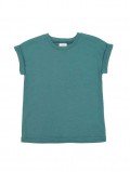 T-shirt enfant vert océan coton bio