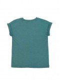 T-shirt enfant vert océan coton bio