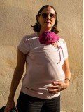 Summer Mama - T-shirt porte-bébé en coton bio - Sepia Rose