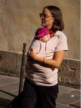 Summer Mama - T-shirt porte-bébé en coton bio - Sepia Rose