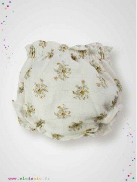 Bloomer Gustave - imprimé fleurs beige coton bio