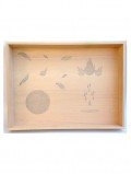 Plateau de jeu en bois naturel fait-main