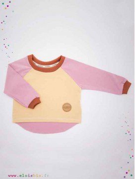 Tee-shirt enfant coton bio - Easy Dressing - Rose, Sable, Cannelle