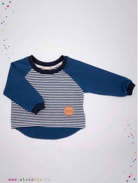 Tee-shirt enfant coton bio - Easy Dressing - Petrol, bleu