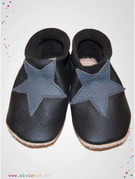 eloisbio-chausson etoiles noir-gris bellio